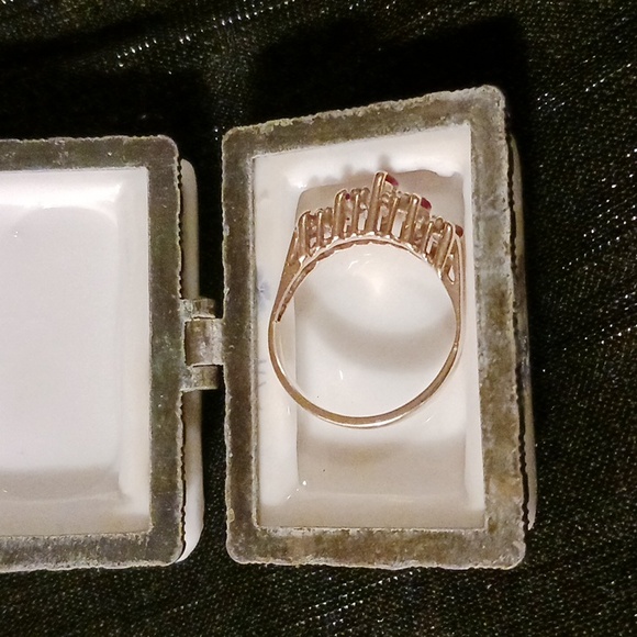 Gift jewelry box, painted porcelain, vintage - Picture 5 of 11